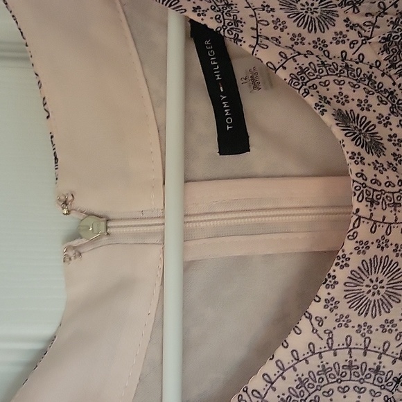Tommy Hilfiger sz 12 navy and pink a line dress - Picture 2 of 3